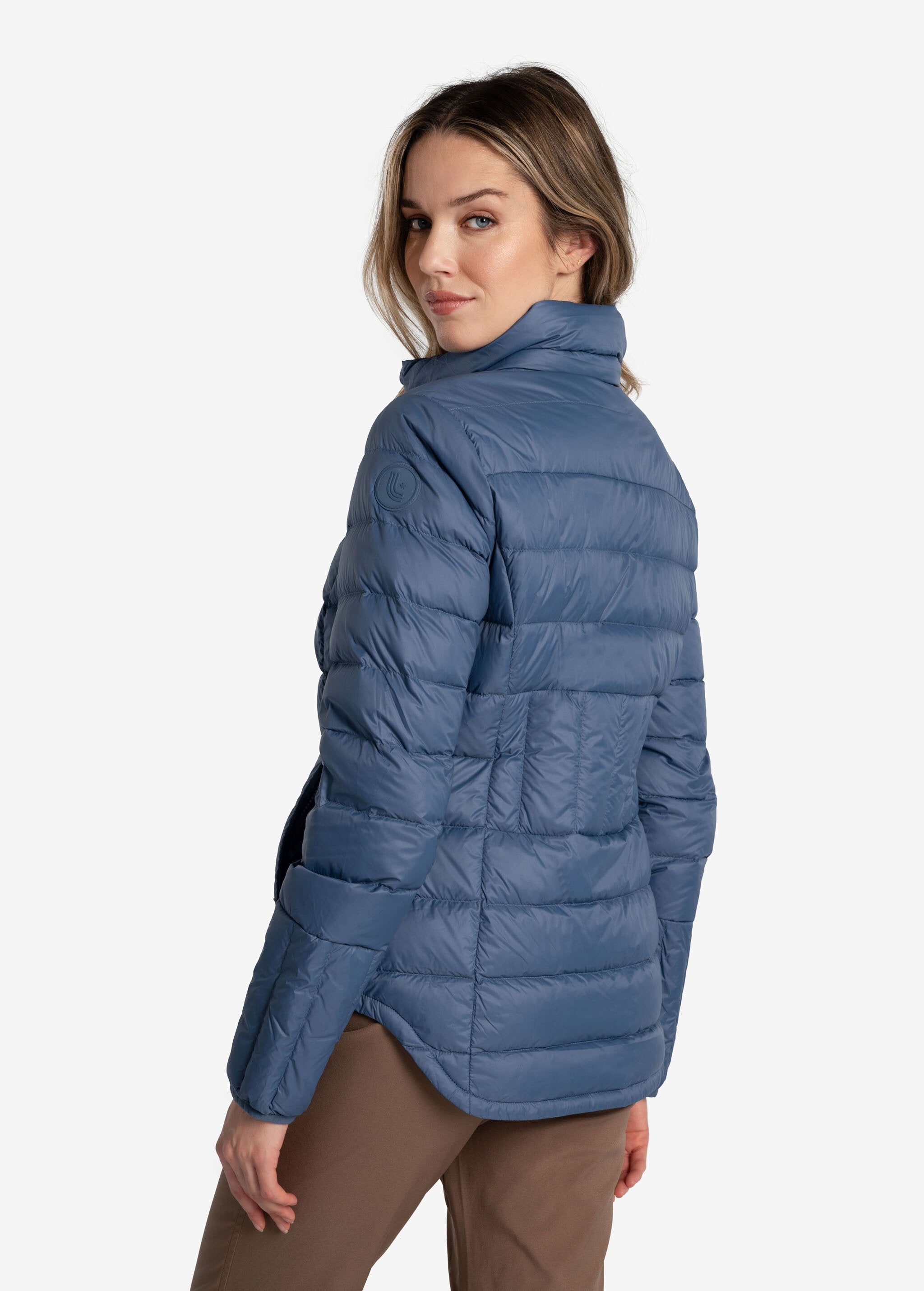 Lolë Emeline Down Jacket in Ironstone slate blue
