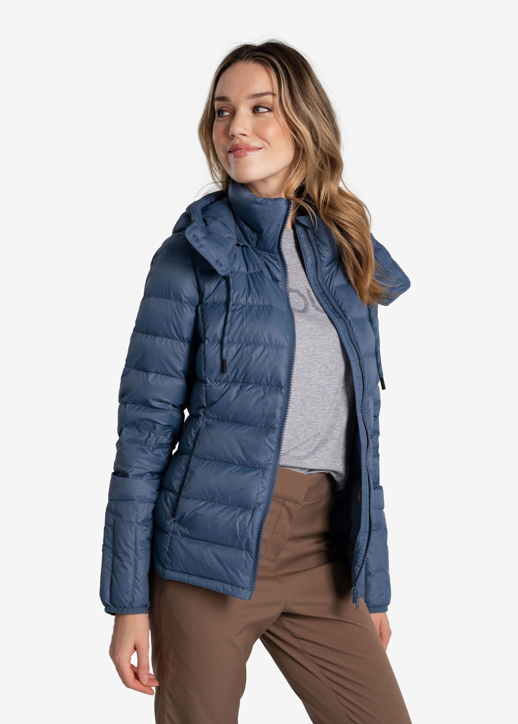 Lolë Emeline Down Jacket in Ironstone slate blue