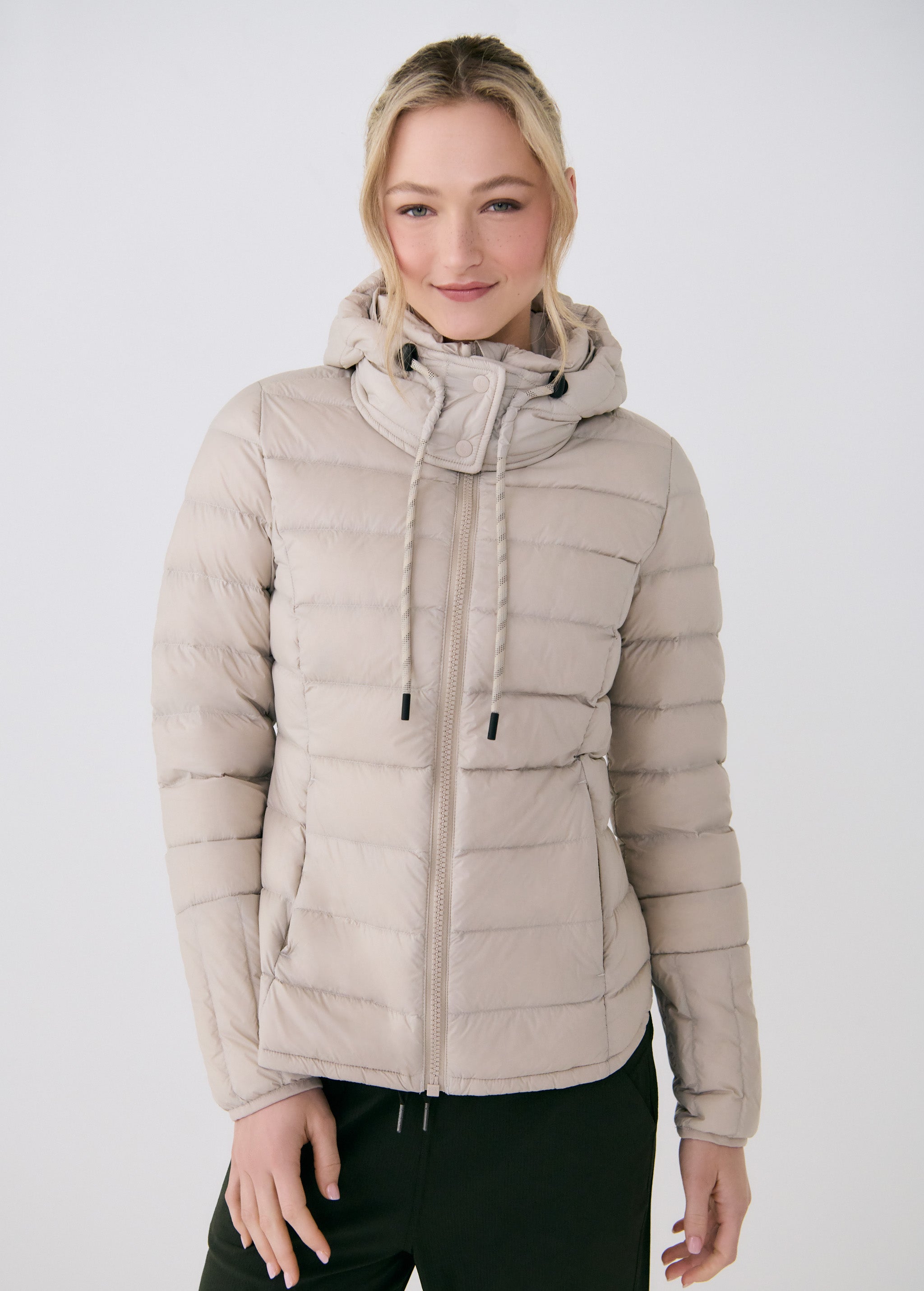Lolë Emeline Down Jacket in Abalone pale greige
