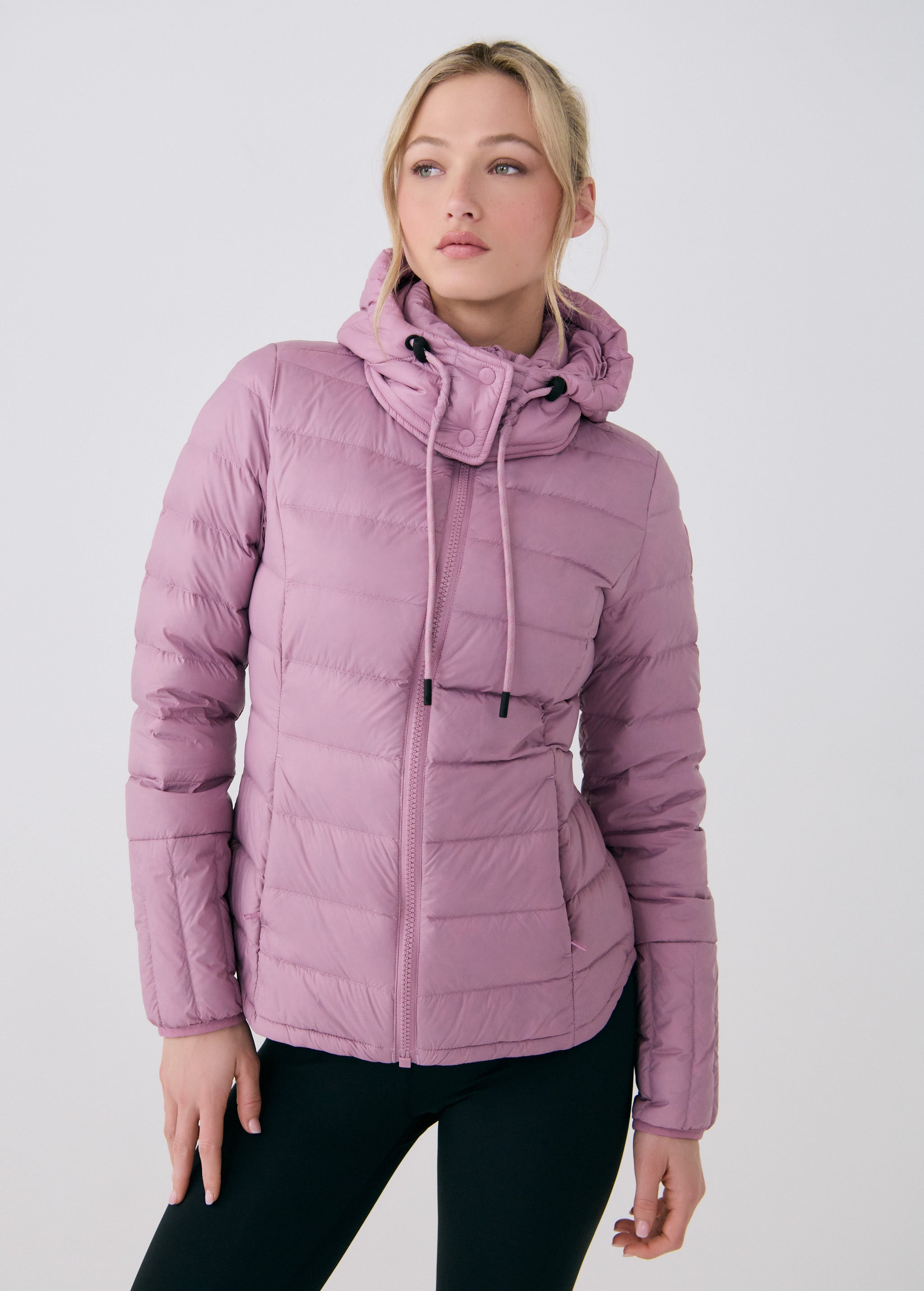 Lolë Emeline Down Jacket in Rosewood dusty pink
