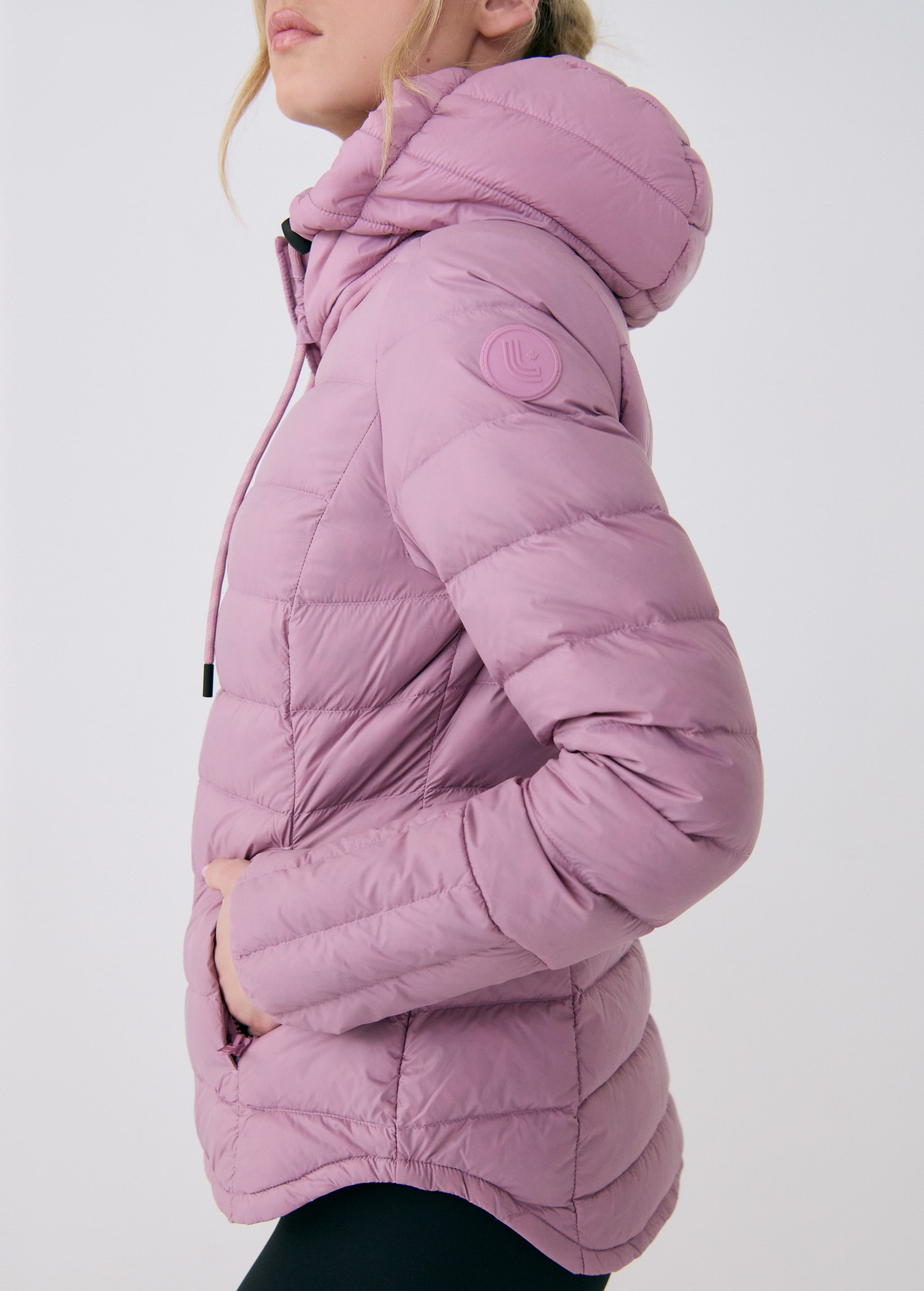 Lolë Emeline Down Jacket in Rosewood dusty pink