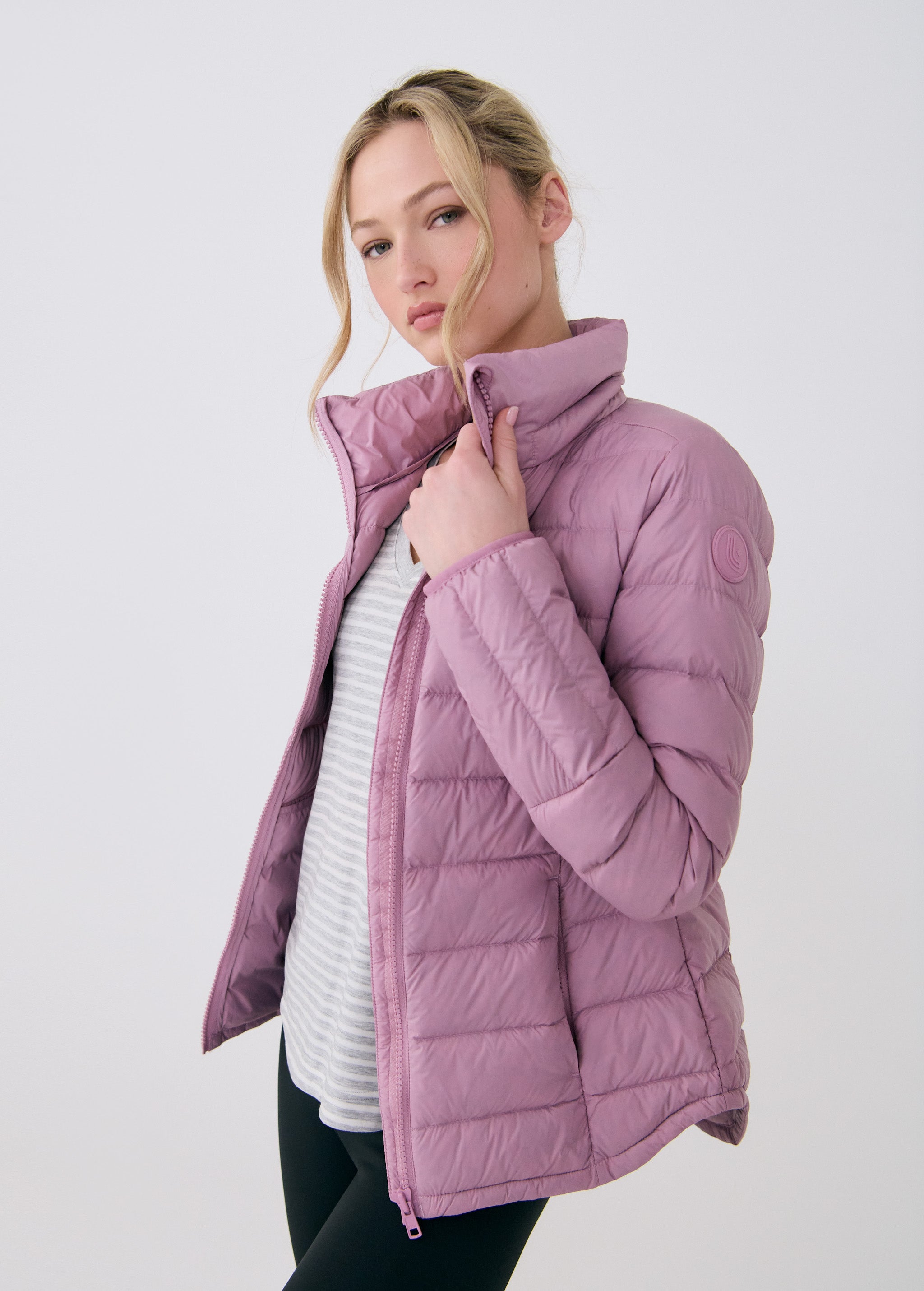 Lolë Emeline Down Jacket in Rosewood dusty pink