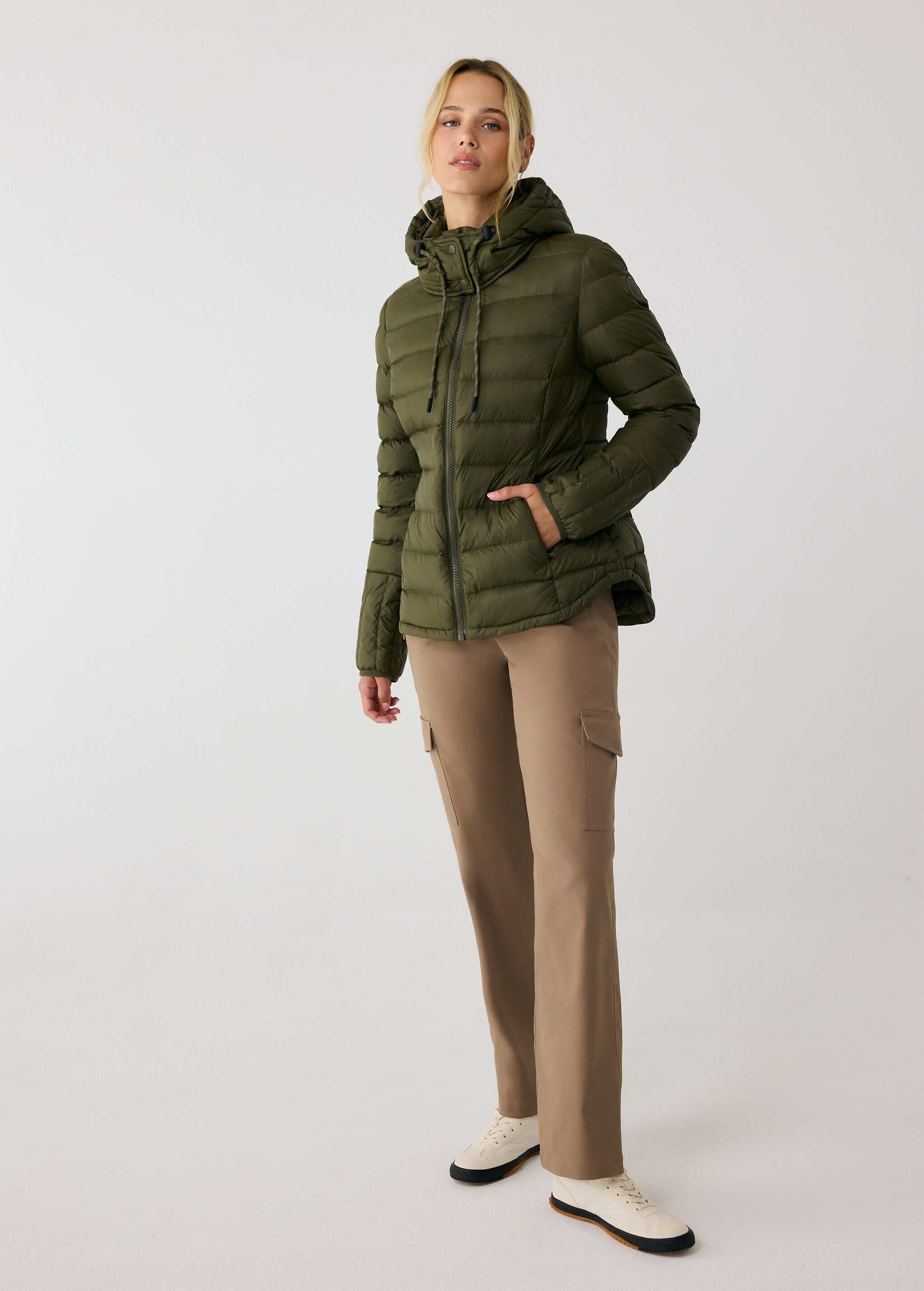 Lolë Emeline Down Jacket in Moss olive green