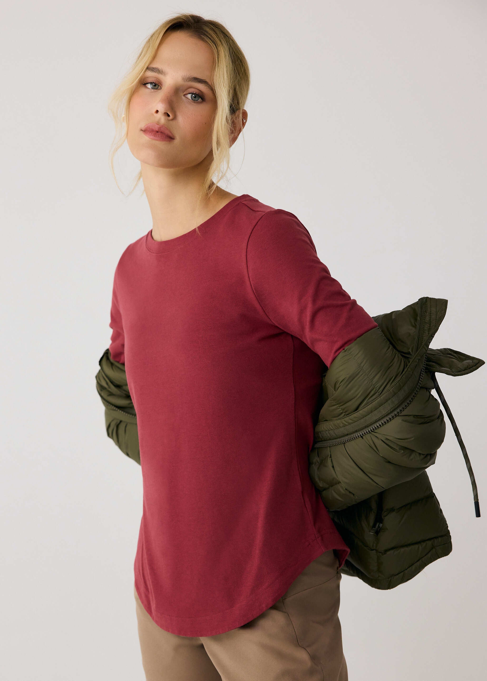 Lolë Emeline Down Jacket in Moss olive green