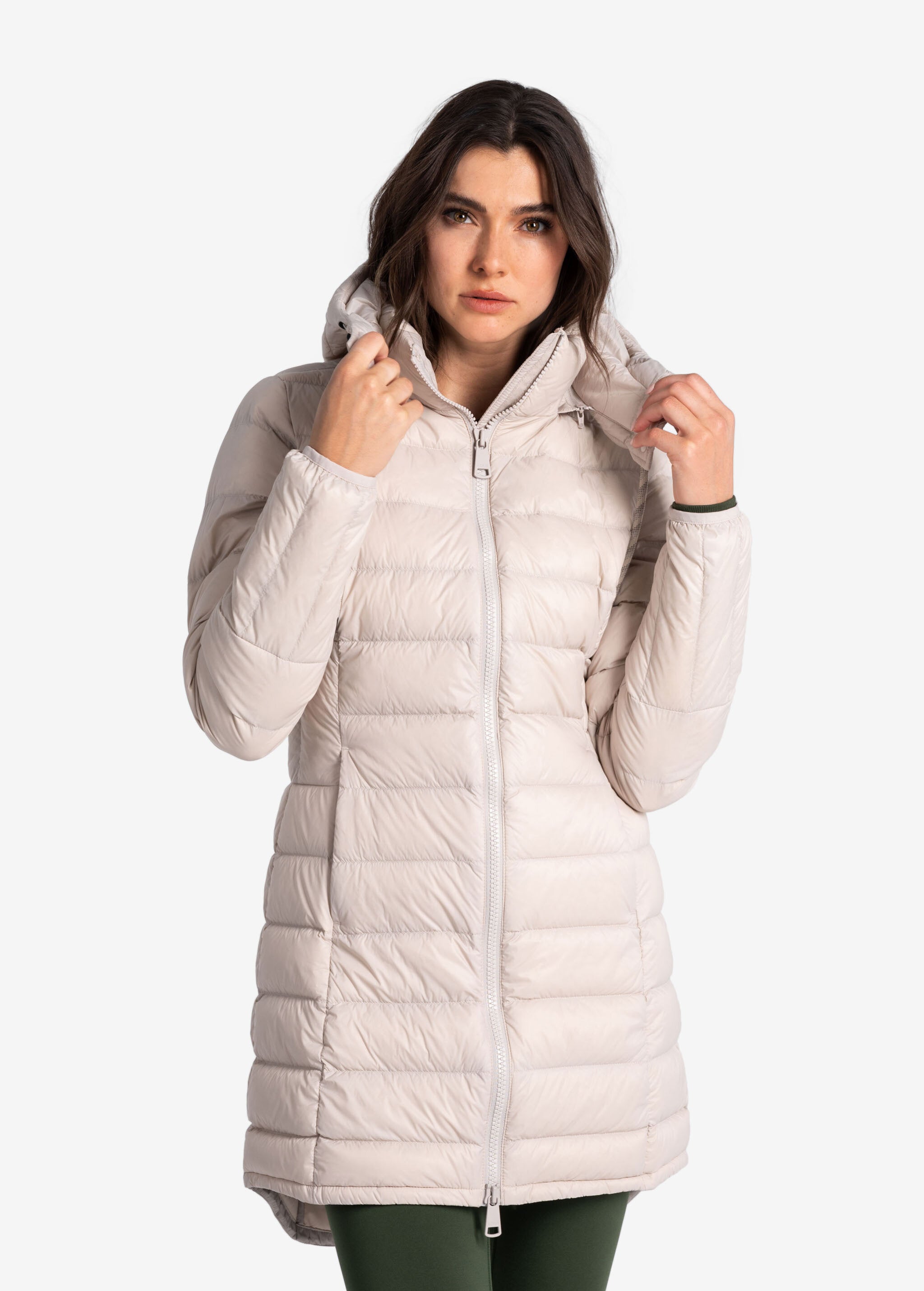 Lolë Claudia Down Jacket in Abalone pale greige