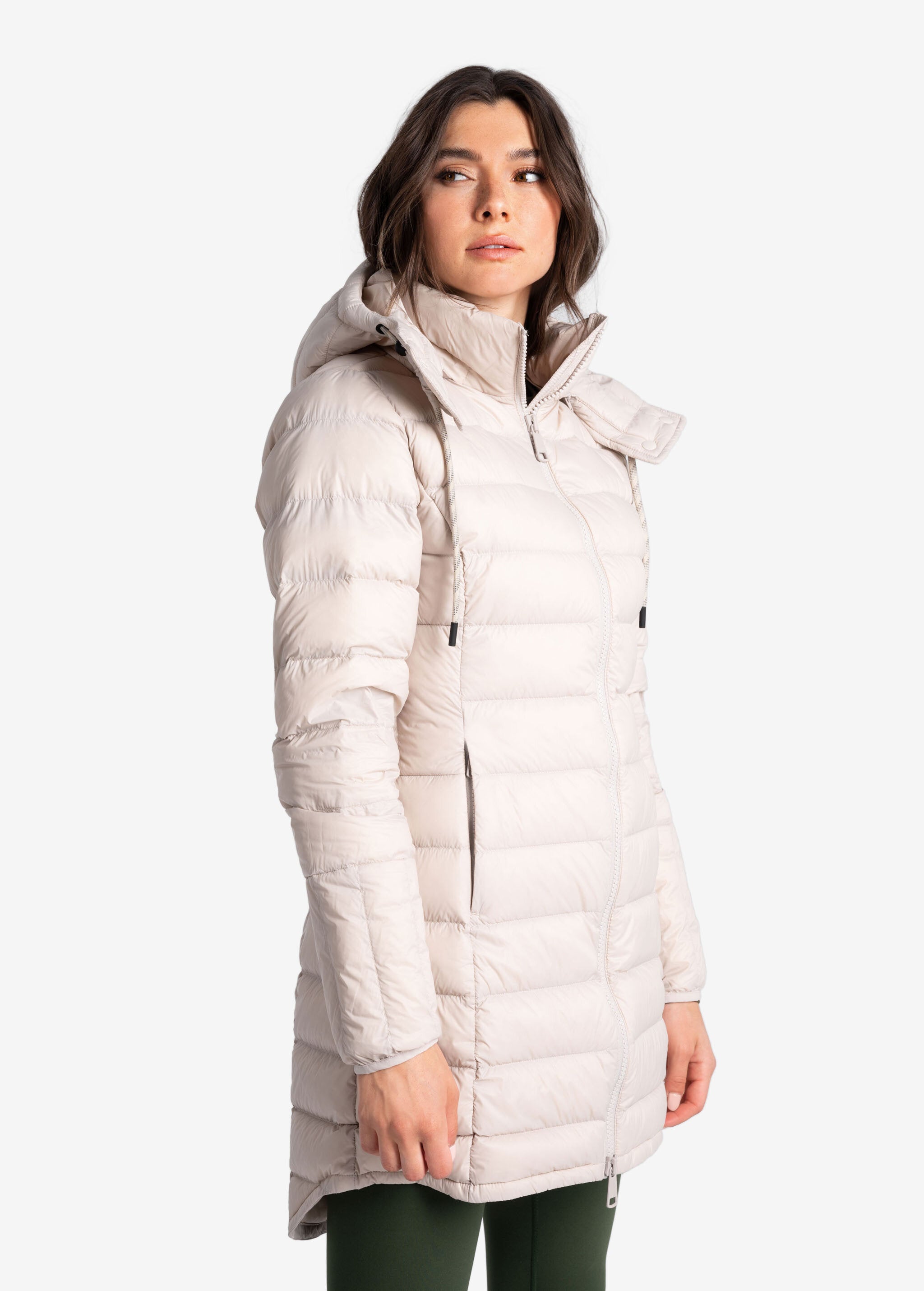 Lolë Claudia Down Jacket in Abalone pale greige