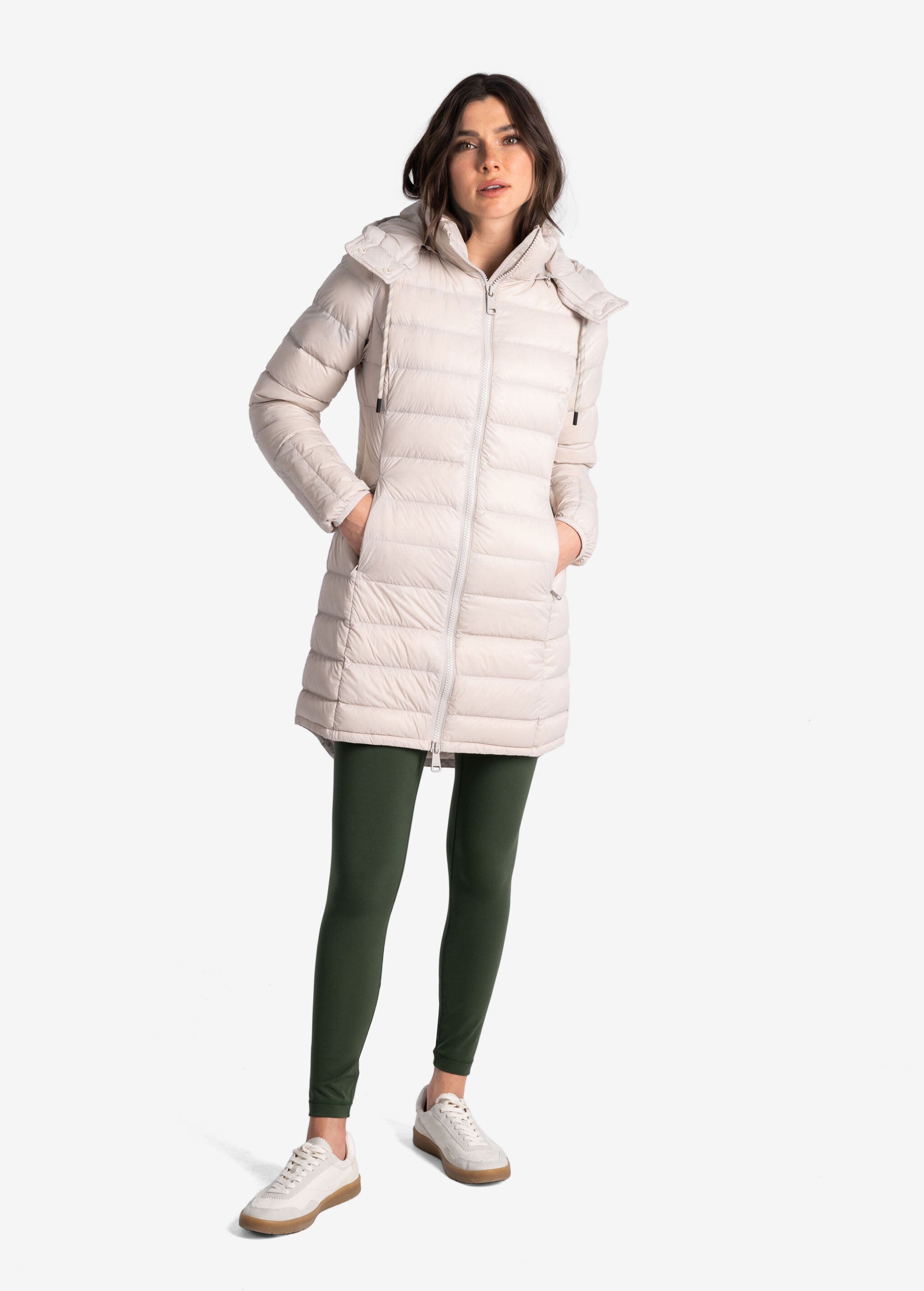 Lolë Claudia Down Jacket in Abalone pale greige