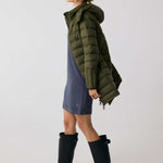 Lolë Claudia Down Jacket in Moss olive green