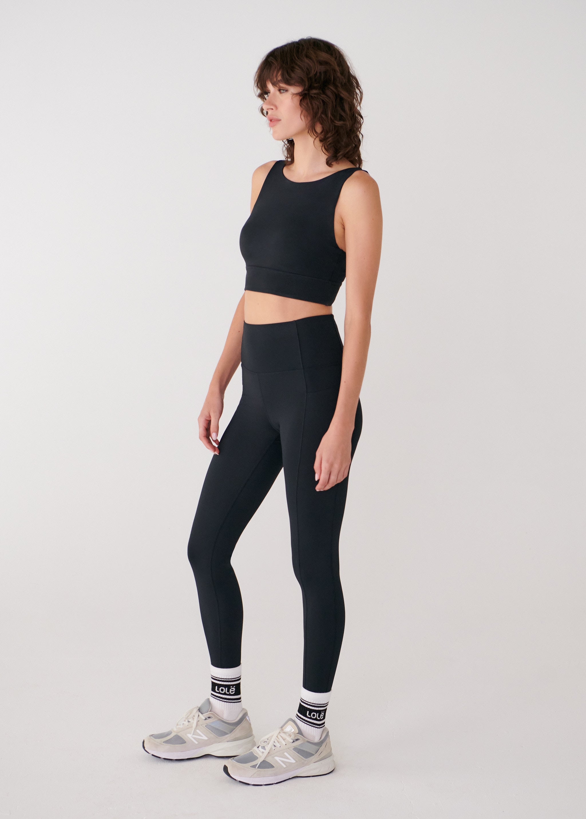 Lolë Step Up Ankle Leggings in black