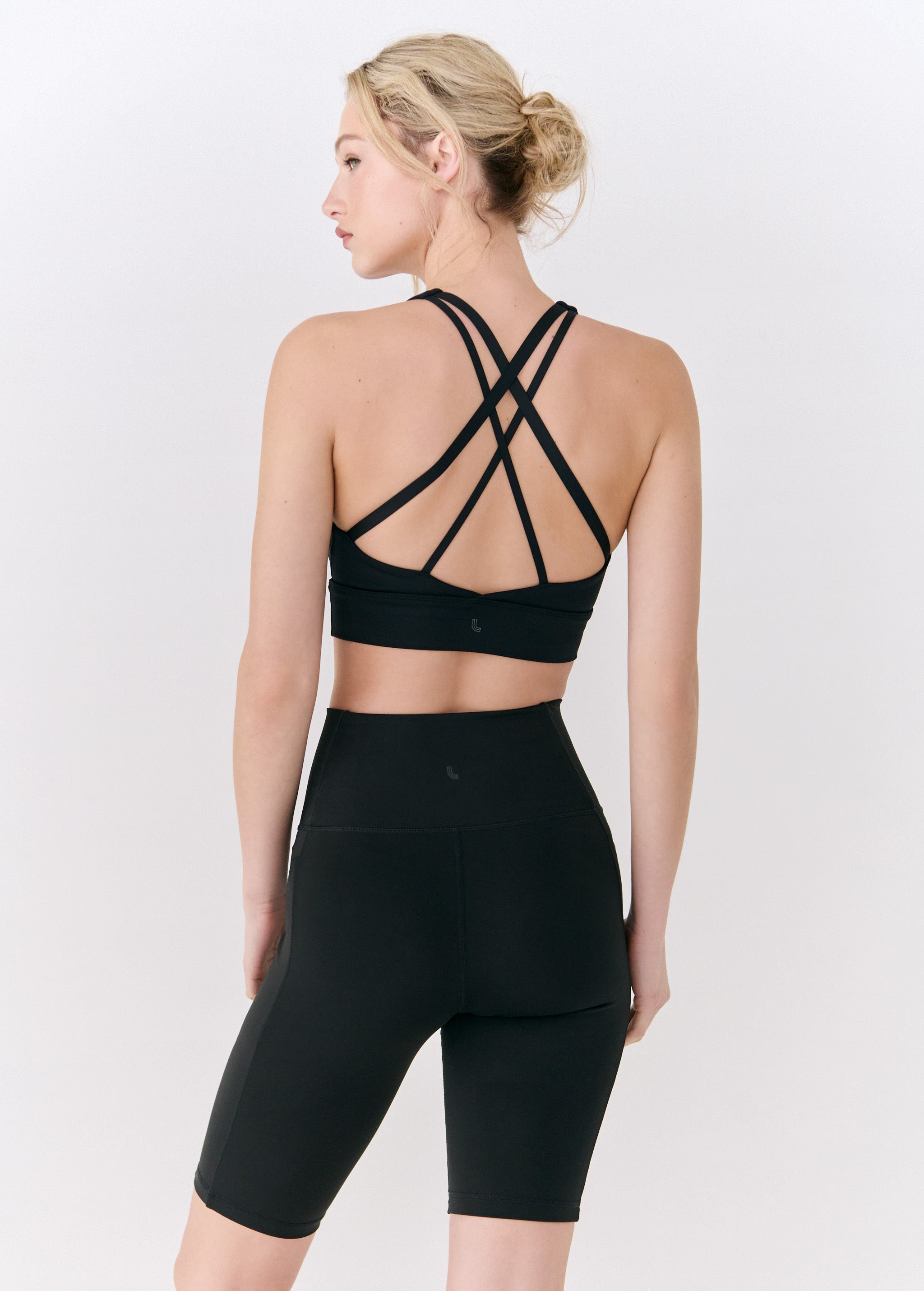Lolë Step Up Biker Shorts in black