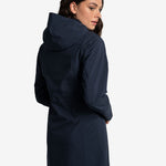 Lolë Element Long Rain Jacket in Outerspace navy — shake off wet weather with this longline rain jacket
