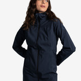 Lolë Element Long Rain Jacket in Outerspace navy — shake off wet weather with this longline rain jacket