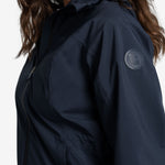 Lolë Element Long Rain Jacket in Outerspace navy — shake off wet weather with this longline rain jacket