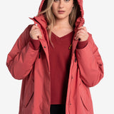 Lolë Ottoman V-Neck Pullover in Merlot dark red — a modern take on a classic pullover you can dress up or down
