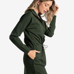 Lolë Mindset Dress in Kombu olive green