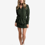 Lolë Mindset Dress in Kombu olive green