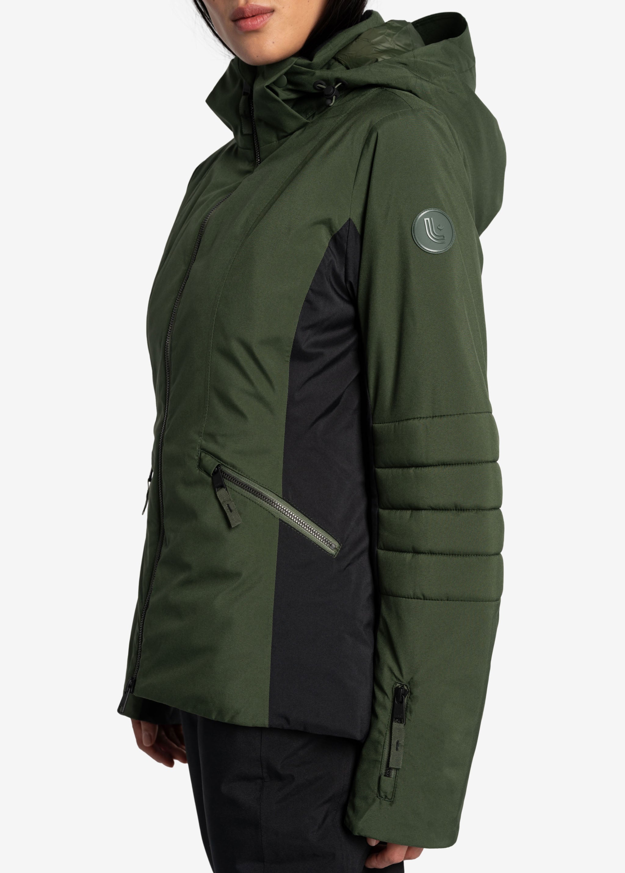 Lolë Mont Tremblant Snow Jacket in Kombu olive green
