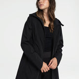 Lolë Element Long Rain Jacket in black — shake off wet weather with this longline rain jacket